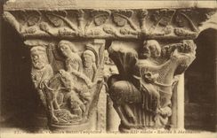 VINTAGE POSTCARD Arles Cloitre Holy Trophime Chapitau entered has Jerusalem