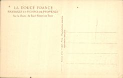 CPA Sur la route de St Remy aux Baux Berger et moutons 