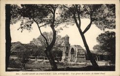 CPA Saint Remy de Provence Les Antiques Vue Prise de L'Allee de Saint Paul
