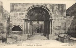 VINTAGE POSTCARD Arles Main door of Aliscamps