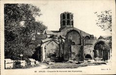 VINTAGE POSTCARD Arles Vault St Honorat of Alyscamps
