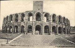 CPA Arles Vue exterieure des Arenes