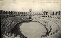 CPA Arles Vue Interieure des Arenes