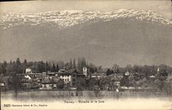 VINTAGE POSTCARD Ferney Voltaire and the Jura