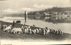 VINTAGE POSTCARD Beauregard Close Villefranche on the Saone Sheep