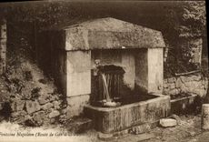 VINTAGE POSTCARD Fountain Napoleon Road of Gex to the Sickle