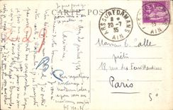 VINTAGE POSTCARD Statue of the cure of Ars