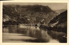 VINTAGE POSTCARD Nantua Seen from of the Large Rocks