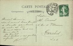 VINTAGE POSTCARD Bellegarde Surroundings the bridge of the stone mill and mountains of the Jura