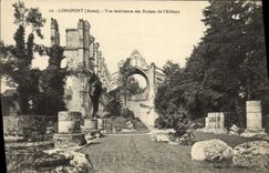 CPA Longpont Vue interieure des Ruines de l'Abbaye