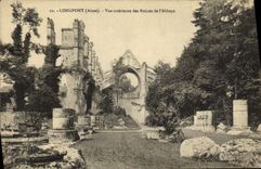 CPA Longpont Vue interieure des Ruines de l'Abbaye