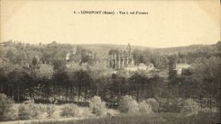 CPA Longpont Vue a vol d'oiseau