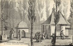 CPA Notre Dame de Liesse La fontaine miraculeuse il ya un siecle 