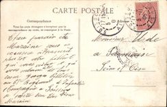 VINTAGE POSTCARD Soissons the Memorial of the defense of 1870 Militaria