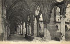 VINTAGE POSTCARD Soissons Old Abbey Holy Jean of the Vine the Cloister