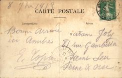 VINTAGE POSTCARD St Quentin Town hall