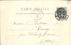 Monumento del Saint Quentin de la POSTAL de la VENDIMIA de la relevación baja de detrás