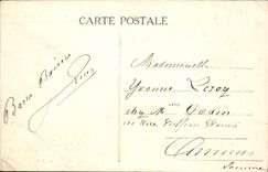 Castillo de Thierry de la POSTAL de la VENDIMIA la torre de Balhan el viejos castillo y bordes del Marne