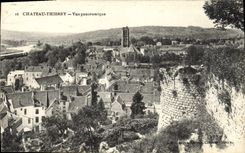 VINTAGE POSTCARD Thierry Castle Panoramic View