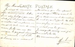 Opinión panorámica del castillo de Thierry de la POSTAL de la VENDIMIA