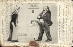 CPA Le Diner par Coeur Legende de St Saulge 