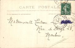 VINTAGE POSTCARD the Airship Republic has Lapalisse army maneuvers of Bourdonnais Zeppelin