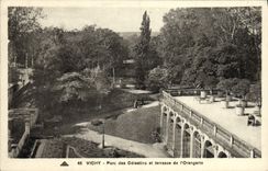 VINTAGE POSTCARD Vichy Park of Celestins and terrace of the Orangery