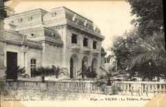 VINTAGE POSTCARD Vichy the Theater Frontage