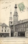 CPA Saint Pourcain sur Sioule La Tour de l'Horloge Pharmacie Dupuis Pere
