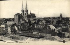 VINTAGE POSTCARD Moulins View