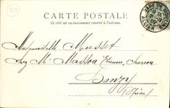 VINTAGE POSTCARD Moulins Place of the Station Basin of the swans