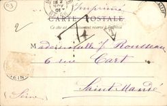 POSTAL Interior Enviorns de Moulins de la VENDIMIA de la abadía de Souvigny