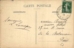 VINTAGE POSTCARD Moulins District Villars Militaria