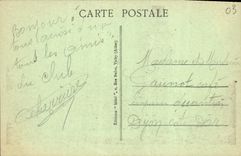 VINTAGE POSTCARD Moulins Place of the Town hall and Jacquemart Turn