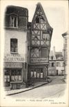 VINTAGE POSTCARD Moulins Old Houses Jacquemard Refreshment bar Restoring Liger