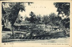 VINTAGE POSTCARD Vichy Avoid Them And the New Basin of the swans