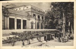 VINTAGE POSTCARD Vichy Terrace of the casino and the theater