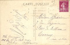 POSTAL Vichy de la VENDIMIA una esquina del parque del lavabo de los cisnes