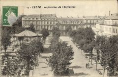 CPA Cette La Promende de l'esplanade