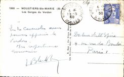MODERN CARD Moustiers co. Marie Gorges of the Verdon