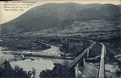 CPA Dauphine Saint Georges De Commiers Le Pont De La Rivoire sur le Drac et la ligne de Gap 