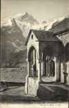 VINTAGE POSTCARD Dauphine the Serious Church Of the Terraces Seen On Meije
