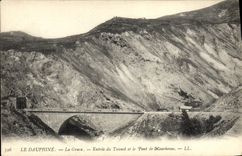 CPA Le Dauphine La Grave Entree Du Tunnel Et Le pont De Maurienne
