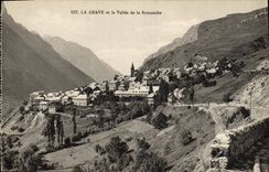 VINTAGE POSTCARD Low register And the valley of the romanche