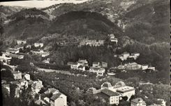 MODERN CARD Picturesque Ardeche Valleys Les Bains View on the casino and the district of the sources