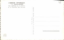 MODERN CARD Picturesque Ardeche Valleys Les Bains View on the casino and the district of the sources