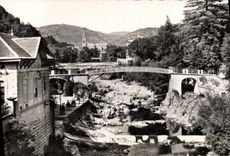 VINTAGE POSTCARD Picturesque Ardeche Valleys Les Bains Bridges On Volane