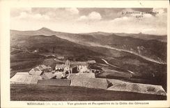 VINTAGE POSTCARD Illustrated Mezilhac View And Perspective Ardeche of Crete of the Cevennes