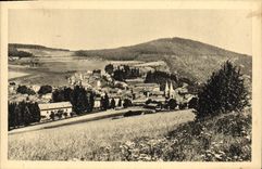 CPA La Louvesc Vue Generale Et Calvaire du Mont Chair