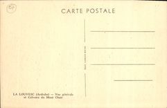 CPA La Louvesc Vue Generale Et Calvaire du Mont Chair